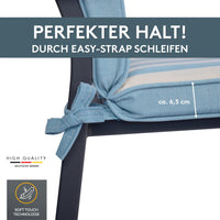 Niedriglehnerauflage 2er Set DUBAI - Gartenstuhl Auflage, bequeme Sitzauflage für Gartenmöbel, Stuhlkissen