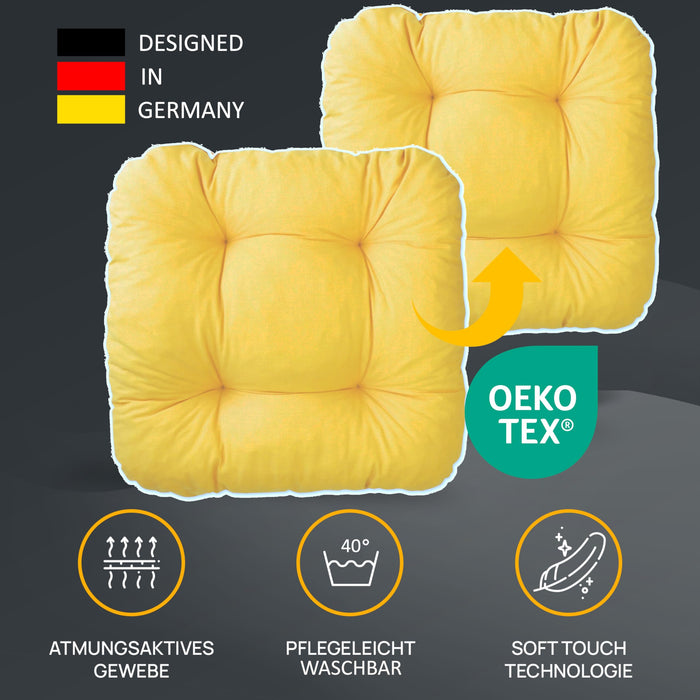 Stuhlkissen LISA CAPRI 1er Set - Sitzkissen für Gartenstuhl, Küchenstuhl oder Esszimmerstuhl