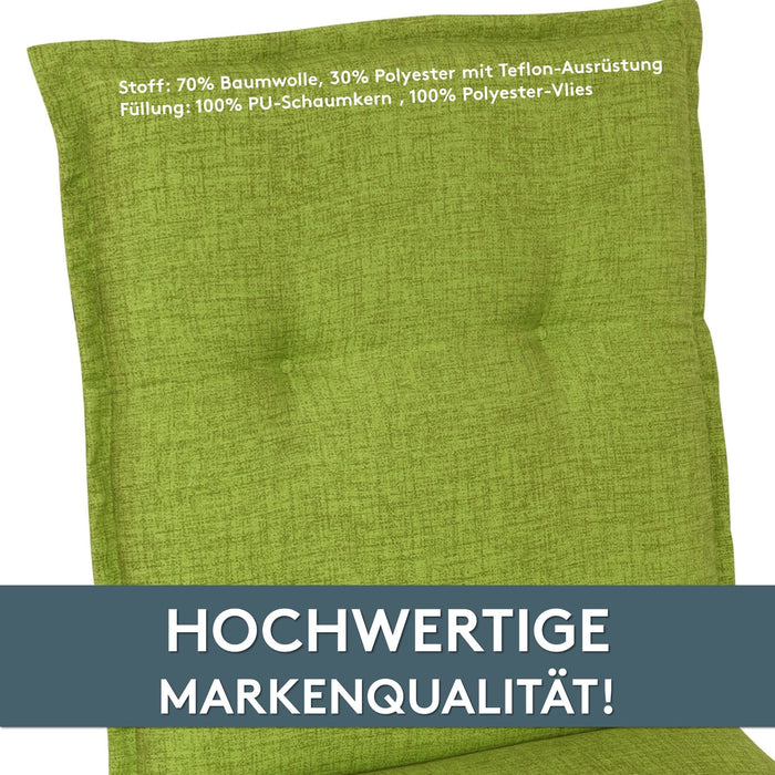 Hochlehnerauflage 2er Set FLORENCE TINO - Gartenstuhl Auflage, bequeme Sitzauflage für Gartenmöbel, Stuhlkissen