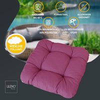Stuhlkissen LISA CAPRI 6er Set - Sitzkissen für Gartenstuhl, Küchenstuhl oder Esszimmerstuhl