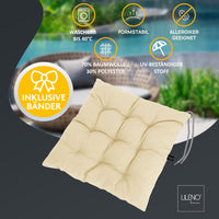 Stuhlkissen Linda Fiume 6er Set - Sitzkissen für Gartenstuhl, Küchenstuhl oder Esszimmerstuhl