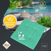 Stuhlkissen 2er Set LAURA TINO - Sitzkissen für Gartenstuhl, Küchenstuhl oder Esszimmerstuhl