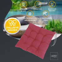 Stuhlkissen Linda Fiume 4er Set - Sitzkissen für Gartenstuhl, Küchenstuhl oder Esszimmerstuhl