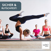 Yogamatte Gymnastikmatte 180x60 cm inkl. Tragegurt, rutschfeste Fitnessmatte