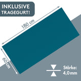 Yogamatte Gymnastikmatte 180x60 cm inkl. Tragegurt, rutschfeste Fitnessmatte