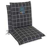 Polsterauflage Niedriglehner 2er Set, bequeme Sitzauflage für Gartenstühle, Stuhlkissen