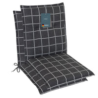 Polsterauflage Niedriglehner 2er Set, bequeme Sitzauflage für Gartenstühle, Stuhlkissen