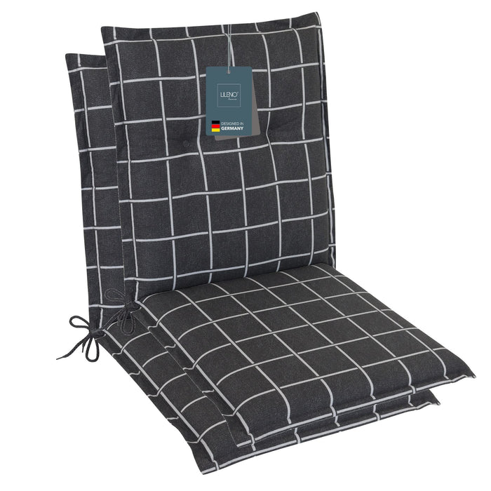 Polsterauflage Niedriglehner 2er Set, bequeme Sitzauflage für Gartenstühle, Stuhlkissen