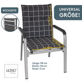Polsterauflage Niedriglehner 2er Set, bequeme Sitzauflage für Gartenstühle, Stuhlkissen