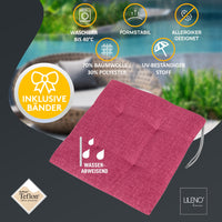 Stuhlkissen 2er Set LAURA TINO - Sitzkissen für Gartenstuhl, Küchenstuhl oder Esszimmerstuhl