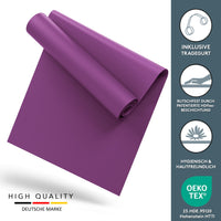 Yogamatte Gymnastikmatte 180x60 cm inkl. Tragegurt, rutschfeste Fitnessmatte