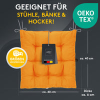 Stuhlkissen Linda Fiume 4er Set - Sitzkissen für Gartenstuhl, Küchenstuhl oder Esszimmerstuhl