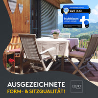 Stuhlkissen 2er Set LAURA TINO - Sitzkissen für Gartenstuhl, Küchenstuhl oder Esszimmerstuhl