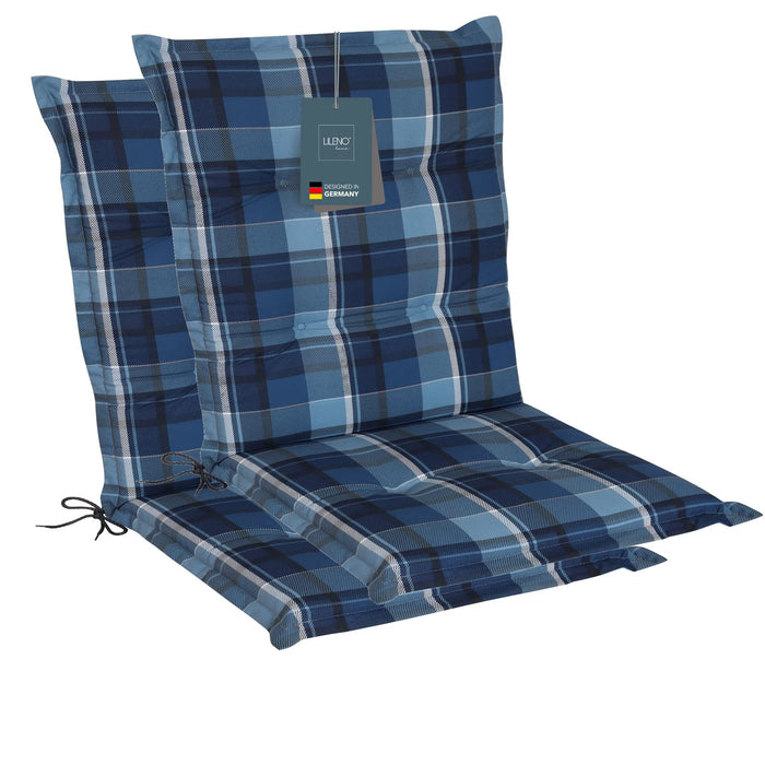 Polsterauflage Niedriglehner 2er Set, bequeme Sitzauflage für Gartenstühle, Stuhlkissen