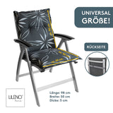 Polsterauflage Niedriglehner 2er Set, bequeme Sitzauflage für Gartenstühle, Stuhlkissen