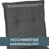 Hochlehnerauflage 2er Set FLORENCE TINO - Gartenstuhl Auflage, bequeme Sitzauflage für Gartenmöbel, Stuhlkissen