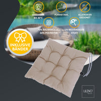 Stuhlkissen Linda Fiume 6er Set - Sitzkissen für Gartenstuhl, Küchenstuhl oder Esszimmerstuhl
