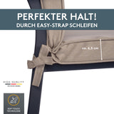 Niedriglehnerauflage 2er Set DUBAI - Gartenstuhl Auflage, bequeme Sitzauflage für Gartenmöbel, Stuhlkissen