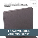 Niedriglehnerauflage 2er Set DUBAI - Gartenstuhl Auflage, bequeme Sitzauflage für Gartenmöbel, Stuhlkissen