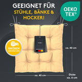 Stuhlkissen Linda Fiume 6er Set - Sitzkissen für Gartenstuhl, Küchenstuhl oder Esszimmerstuhl
