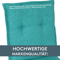 Hochlehnerauflage 2er Set FLORENCE TINO - Gartenstuhl Auflage, bequeme Sitzauflage für Gartenmöbel, Stuhlkissen