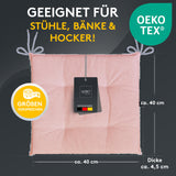 Stuhlkissen 2er Set LAURA FIUME - Sitzkissen für Gartenstuhl, Küchenstuhl oder Esszimmerstuhl