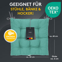 Stuhlkissen Linda Fiume 4er Set - Sitzkissen für Gartenstuhl, Küchenstuhl oder Esszimmerstuhl