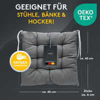 Stuhlkissen LINDA STREIFEN 1er Set - Sitzkissen für Gartenstuhl, Küchenstuhl oder Esszimmerstuhl