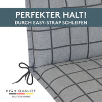 Polsterauflage Niedriglehner 2er Set, bequeme Sitzauflage für Gartenstühle, Stuhlkissen