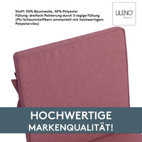 Niedriglehnerauflage 2er Set DUBAI - Gartenstuhl Auflage, bequeme Sitzauflage für Gartenmöbel, Stuhlkissen