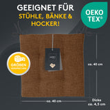 Stuhlkissen 4er Set LAURA TINO - Sitzkissen für Gartenstuhl, Küchenstuhl oder Esszimmerstuhl