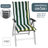 Hochlehnerauflage Gartenstuhl Auflage 2er Set FLORENCE, bequeme Sitzauflage für Gartenmöbel, Stuhlkissen
