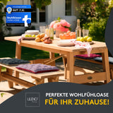 Stuhlkissen LINDA STREIFEN 6er Set - Sitzkissen für Gartenstuhl, Küchenstuhl oder Esszimmerstuhl