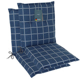 Polsterauflage Niedriglehner 2er Set, bequeme Sitzauflage für Gartenstühle, Stuhlkissen