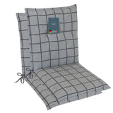 Polsterauflage Niedriglehner 2er Set, bequeme Sitzauflage für Gartenstühle, Stuhlkissen