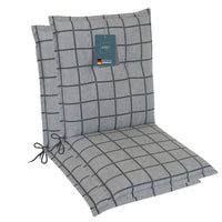 Polsterauflage Niedriglehner 2er Set, bequeme Sitzauflage für Gartenstühle, Stuhlkissen