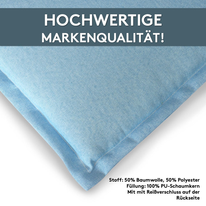 Hochlehnerauflage 2er Set MALTA - Gartenstuhl Auflage, bequeme Sitzauflage für Gartenmöbel, Stuhlkissen