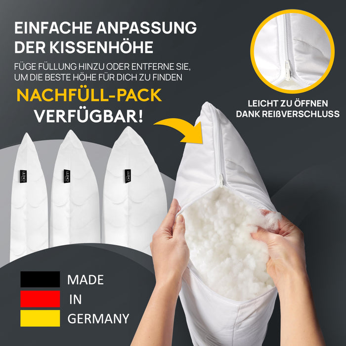 Kopfkissen - gestepptes Kissen in verschiedenen Größen - Made in Germany
