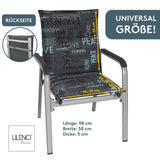 Polsterauflage Niedriglehner 2er Set, bequeme Sitzauflage für Gartenstühle, Stuhlkissen