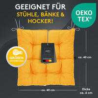 Stuhlkissen Linda Fiume 1er Set - Sitzkissen für Gartenstuhl, Küchenstuhl oder Esszimmerstuhl