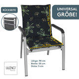 Polsterauflage Niedriglehner 2er Set, bequeme Sitzauflage für Gartenstühle, Stuhlkissen