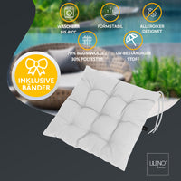 Stuhlkissen Linda Fiume 4er Set - Sitzkissen für Gartenstuhl, Küchenstuhl oder Esszimmerstuhl