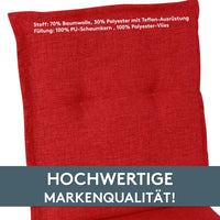 Hochlehnerauflage 2er Set FLORENCE TINO - Gartenstuhl Auflage, bequeme Sitzauflage für Gartenmöbel, Stuhlkissen