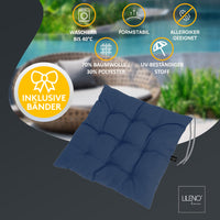 Stuhlkissen Linda Fiume 4er Set - Sitzkissen für Gartenstuhl, Küchenstuhl oder Esszimmerstuhl