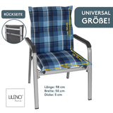 Polsterauflage Niedriglehner 2er Set, bequeme Sitzauflage für Gartenstühle, Stuhlkissen