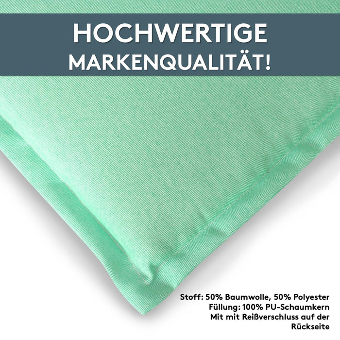 Niedriglehnerauflage 2er Set MALTA - Gartenstuhl Auflage, bequeme Sitzauflage für Gartenmöbel, Stuhlkissen