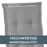 Hochlehnerauflage Gartenstuhl Auflage 2er Set FLORENCE, bequeme Sitzauflage für Gartenmöbel, Stuhlkissen