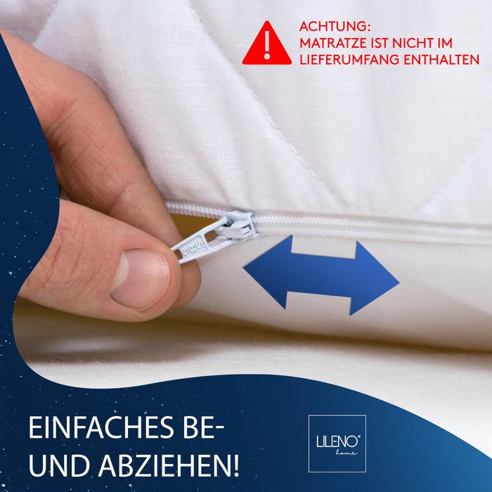 Matratzenschoner mit Reißverschluss - waschbarer Matratzenschoner ideal für Allergiker