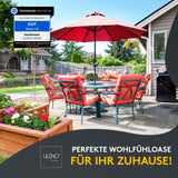 Stuhlkissen 2er Set LAURA TINO - Sitzkissen für Gartenstuhl, Küchenstuhl oder Esszimmerstuhl