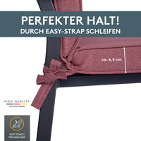 Niedriglehnerauflage 2er Set DUBAI - Gartenstuhl Auflage, bequeme Sitzauflage für Gartenmöbel, Stuhlkissen